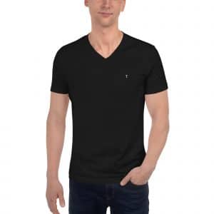unisex short sleeve v neck t shirt